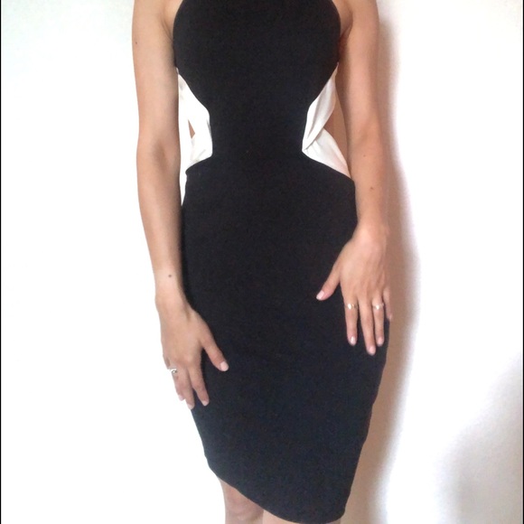 Black and White Express Cocktail Dress - Picture 3 of 7